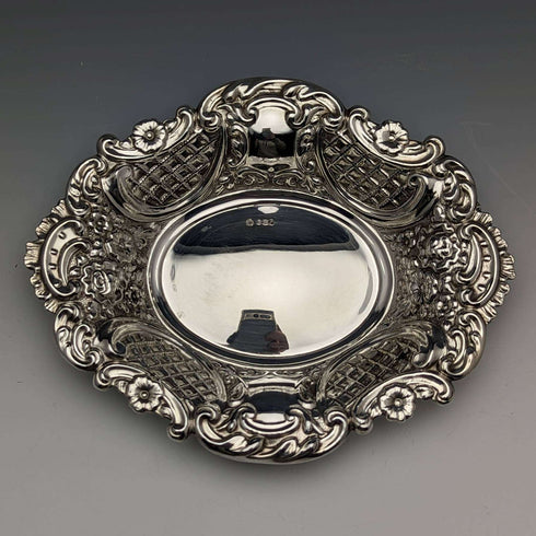 1972 British Vintage Sterling Silver Dish 88g Pinder Brothers
