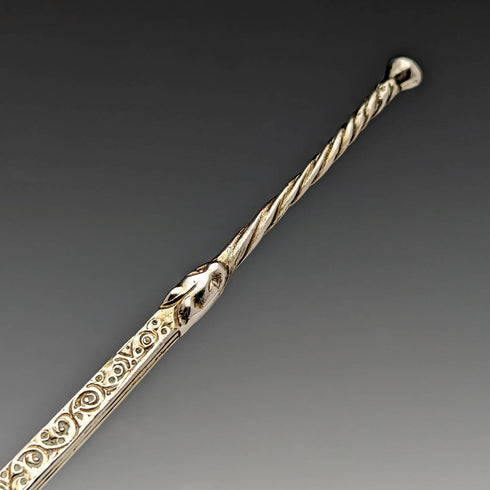 1910 British Vintage Pure Silver Large Annoting Spoon 85g Cased