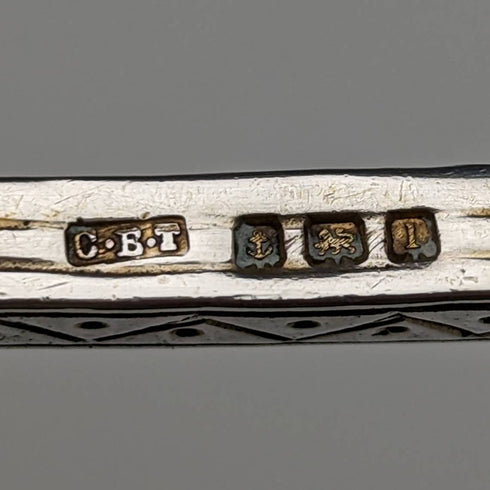 1910 British Vintage Pure Silver Large Annoting Spoon 85g Cased