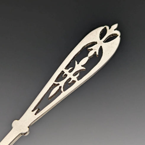 1907 年英國古董純銀茶匙 6 和糖鉗套裝,以防 James Dixon