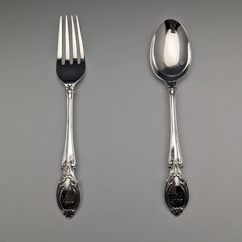 1851年 英国アンティーク 純銀製クリスニングカトラリーセット Foxall and Co ケース入