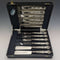 1975 British vintage sterling silver handle table cutlery 6 pair set in case