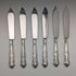 1975 British vintage sterling silver handle table cutlery 6 pair set in case