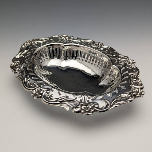 1903 British Antique Sterling Silver Bonbon Dish 80g William Hutton