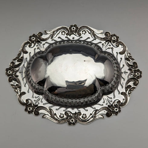 1903 British Antique Sterling Silver Bonbon Dish 80g William Hutton