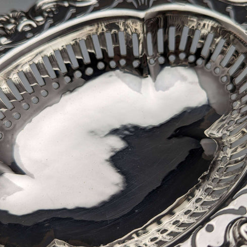 1903 British Antique Sterling Silver Bonbon Dish 80g William Hutton