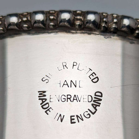 British vintage silver plate sugar bowl coal container design