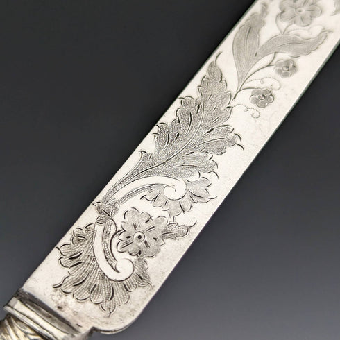 英国アンティーク ソリッドシルバーハンドル カトラリー6ペアセット MARTIN HALL