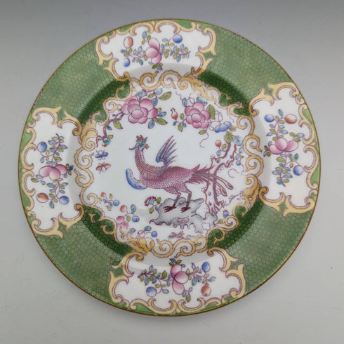 20世紀前半 英国ミントン ティーカップトリオ コカトリス グリーン 訳あり