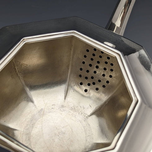 1918 British Antique Sterling Silver Large Teapot 731g Walker and Hall