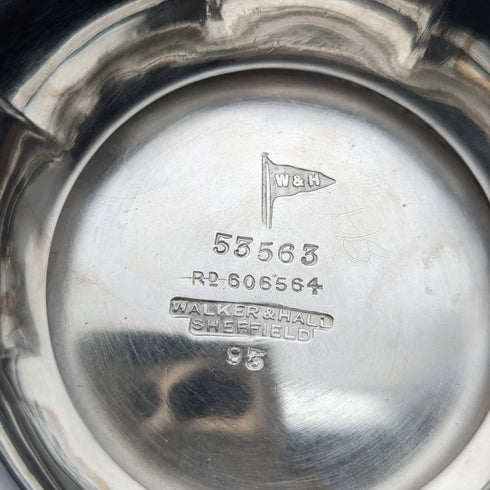 1918 British Antique Sterling Silver Large Teapot 731g Walker and Hall