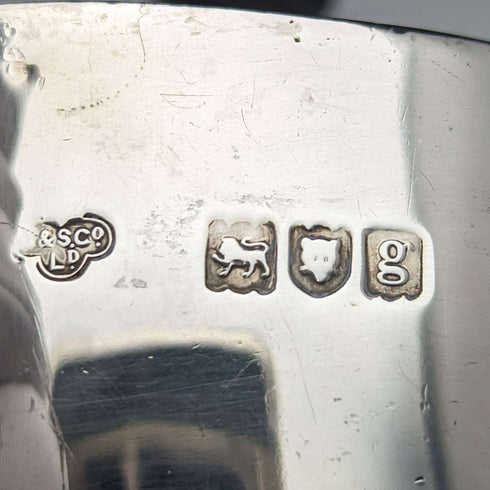 Tetera de plata de ley (925) antigua inglesa de 1902, 508 g, Goldsmiths & Silversmiths