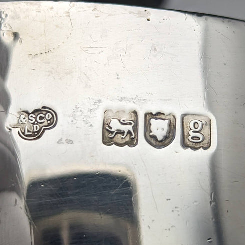 1902年 英国アンティーク 純銀(925シルバー) ティーポット 508g Goldsmiths&Silversmiths