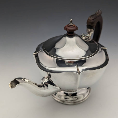 1917年 英国アンティーク 純銀(925シルバー) バチェラーティーポット3点セット 計606g Henry Matthews