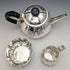 1906 British Antique Pure Silver (925 Silver) Teapot 3 Piece Set Total 783g Edward Barnard