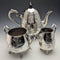 English vintage plate pewter 3-piece teapot set