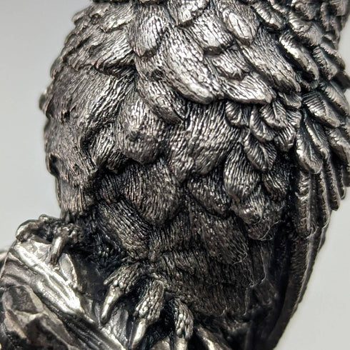 英国 カントリーアーティスト社 純銀張り彫刻 フクロウ フィギュリン 78g