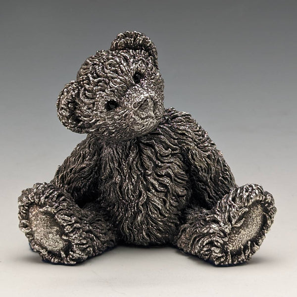 英國鄉村藝術家純銀雕塑泰迪熊小雕像 117 克