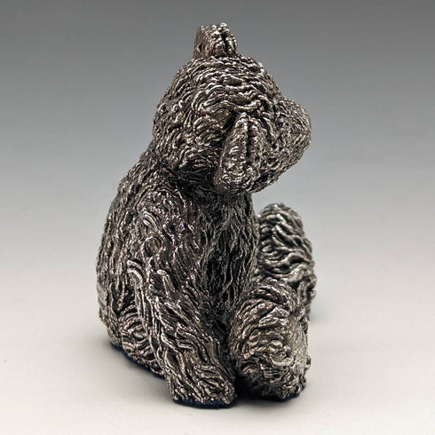 英国 カントリーアーティスト社 純銀張り彫刻 テディベア フィギュリン 117g