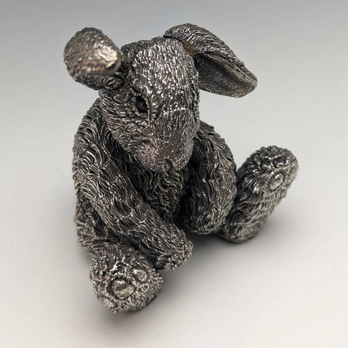 英国 カントリーアーティスト社 純銀張り彫刻 うさぎ フィギュリン 136g