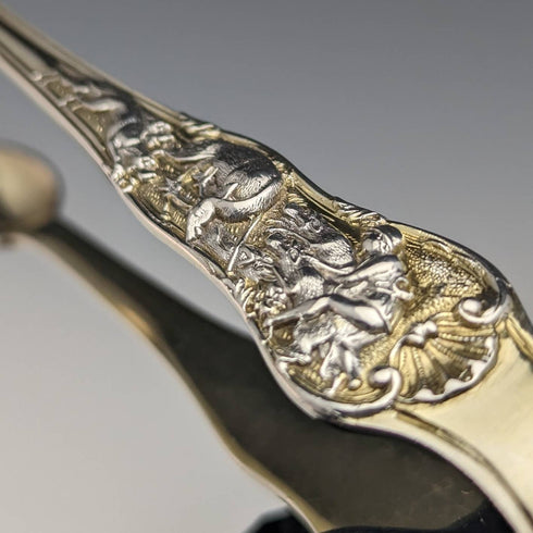 1876 年英國古董純銀糖堂浮雕雕塑