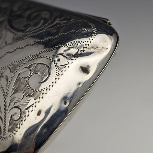 1919 年英國古董零錢包配純銀鍊條