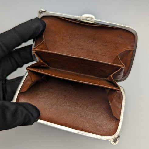 1919 年英國古董零錢包配純銀鍊條