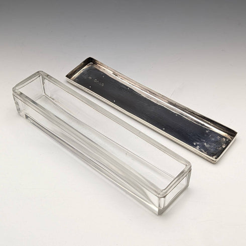 1863年 英国アンティーク 純銀蓋 ガラス容器 3個セット Pittway Brothers