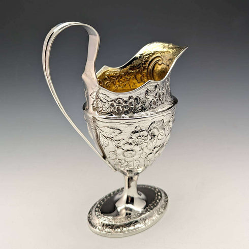 1797 British Antique Georgian Sterling Silver Cream Jug 191g
