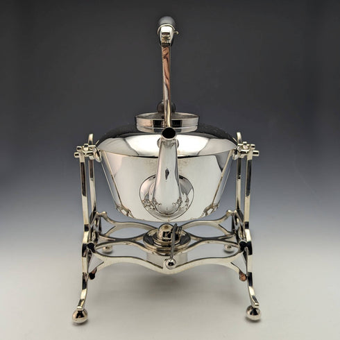 1915年頃 英国アンティーク シルバープレート製 ケトル&バーナースタンドセット Martin and Hall