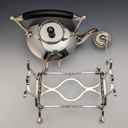 1915年頃 英国アンティーク シルバープレート製 ケトル&バーナースタンドセット Martin and Hall