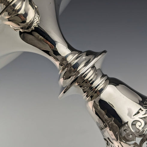 1908年 英国アンティーク 純銀製コンポート 527g Walker and Hall