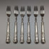 1856 British antique sterling silver cutlery 6 pair set boxed Harrison Brothers