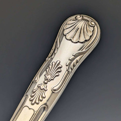 1870 British Antique Sterling Silver Fish Cutlery 6 Pair Set Boxed William Marshall