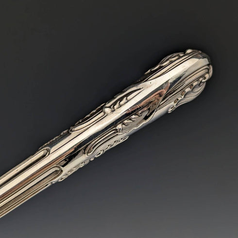 1870 British Antique Sterling Silver Fish Cutlery 6 Pair Set Boxed William Marshall