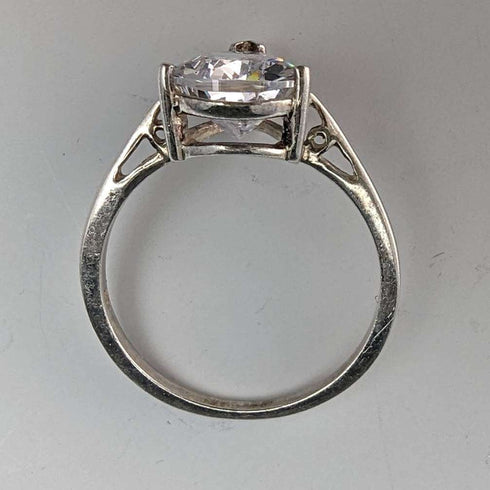 Vintage Jewellery 水滴氧化鋯純銀戒指