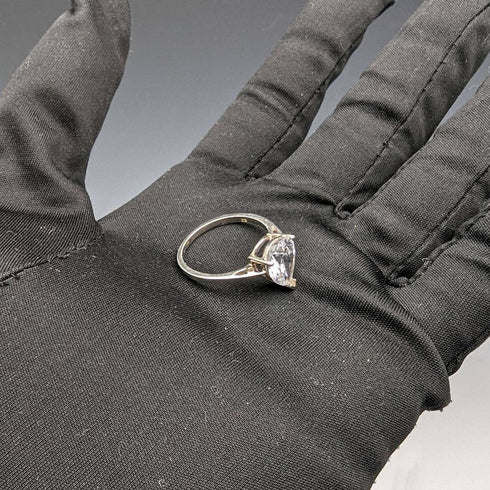Vintage Jewellery 水滴氧化鋯純銀戒指