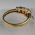 Vintage Jewelry Two-tone Stone Gold-tone Sterling Silver Ring (Size 12)
