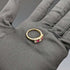 Vintage Jewelry Two-tone Stone Gold-tone Sterling Silver Ring (Size 12)