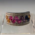 Vintage Jewelry Multicolor Sterling Silver Ring (Size 13)