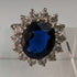 vintage jewelry blue stone sterling silver ring