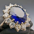vintage jewelry blue stone sterling silver ring