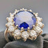 vintage jewelry blue stone sterling silver ring