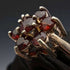 British Vintage Jewelry Garnet Sterling Silver Ring