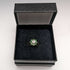 British Vintage Jewelry Emerald & Diamond Sterling Silver Ring