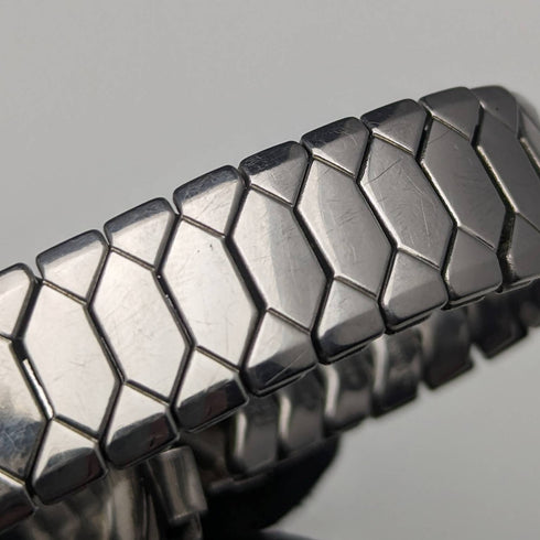 1946 年英國復古 Russell 腕錶 純銀錶殼 波紋管皮帶 效果很好