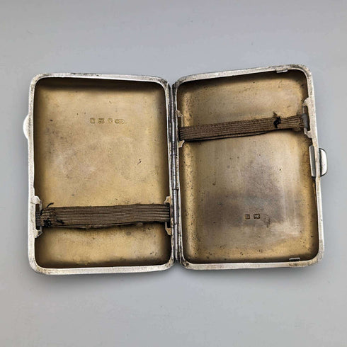 1915年 英国アンティーク 純銀製シガレットケース 70g Joseph Gloster