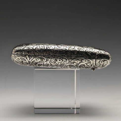 1912年 英国アンティーク 純銀製 ダブルヒンジ シガレットケース 78g Smith and Bartlam