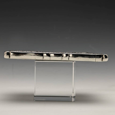 1887 British antique sterling silver card case 46g Frederick Marson