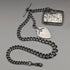 Around 1900 British Antique Sterling Silver Albert Chain 88g Vesta Case & Medal Fob